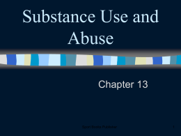 Substance Use and Abuse