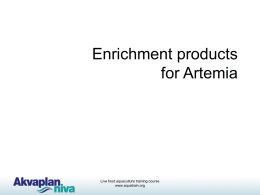 Artemia Enrichment products