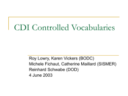 CDI Controlled Vocabularies