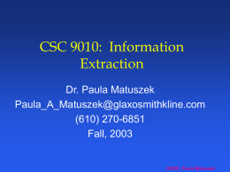 2003 Paula Matuszek