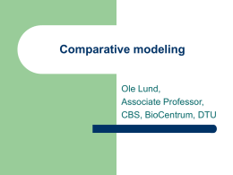 Comparative modeling - CBS