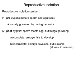 lecture 16 - reproductive isolation - Cal State LA