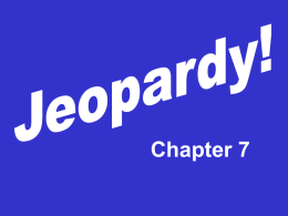 Chapter 7 Quiz Review