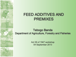Feed additive registration requirements