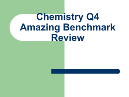 Chemistry Q2 Benchmark Review