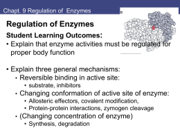 Allosteric enzymes