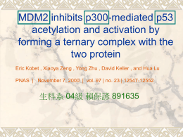 MDM2 inhibit p300-mediated p53 acetylation and activation by