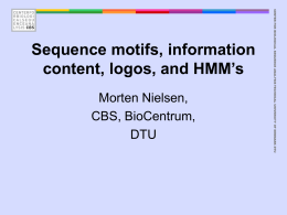 phdcourse_motif2 - Center for Biological Sequence Analysis