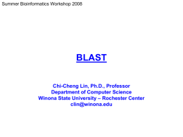 blast - Computer Science | Winona State University