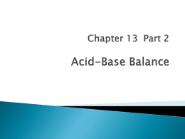Egan Ch 13.2 Acid-Base Balance
