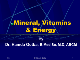 Mineral,Vitamins &Energy