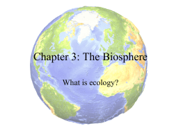 Ch 3 Biosphere Notes