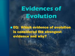 Evidences of Evolution PPT