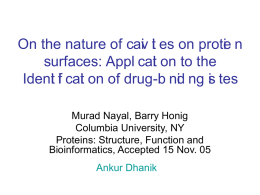 On the nature of cavities on protein surfaces: Application to the