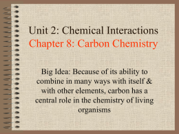 Unit 1: Chemical Building Blocks Chapter 1: Introduction to Physical
