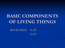 basic components of living things