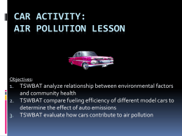 With a partner discuss which of the following ways of air pollution