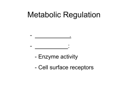 lecture notes-molecular biology-cell regulation