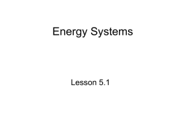 5.1 Energy Systems  - Blyth-Exercise