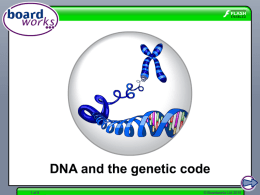 DNA and the genetic code
