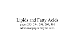 Fat and fatty acids