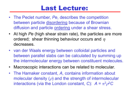 Lecture 8 - Intro Polymers