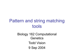 Biology 162: Computational Genetics
