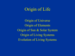 Origin of Life - BlackSage.com