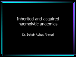 Haemolytic anaemias2