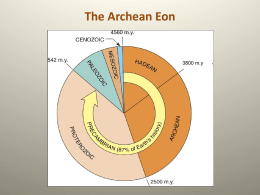 Lecture 15: The Archean Eon