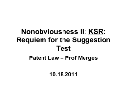 Nonobviousness II: Requiem for the Suggestion Test