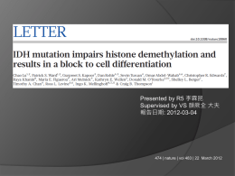 IDH mutation in CNS derived cells