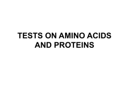 tests on amino acids and proteins