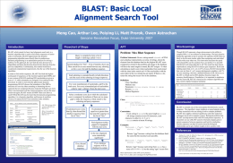 BLAST: Basic Local Alignment Search Tool Meng Cao, Arthur Lee