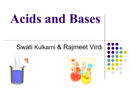 acids and bases - sukgr11chemistry