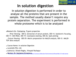 In solution digestion