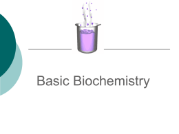 Anatomy I - Unit 3: Basic Biochemistry