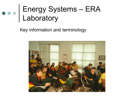 Energy Systems – ERA Laboratory