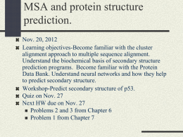 MSAProteinStructurePred