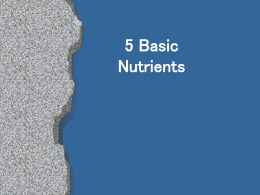 5 Basic Nutrients