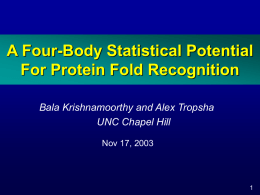 Four-body Statistical Potentials