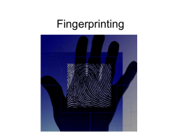 Fingerprinting - Edublogs @ Macomb ISD