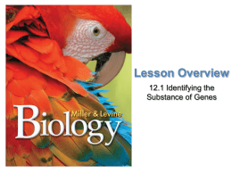 Lesson Overview - SHS-Foundations-Biology-2014