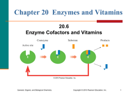 6. Enzyme Cofactors and Vitamins