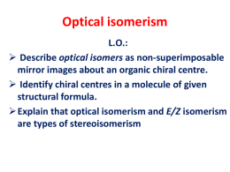 Optical isomerism - DrBravoChemistry