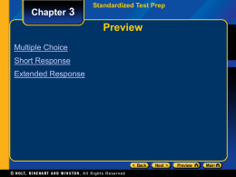 Standardized Test Preparation (Practice)