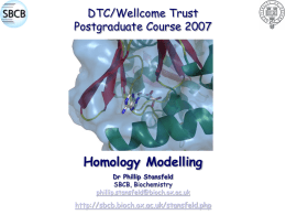 homology07 - Structural Bioinformatics and Computational
