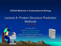 Protein structural prediction methods