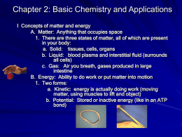 Chapter 2: Basic Chemistry and Applications