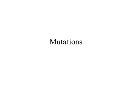 Mutations (power point)